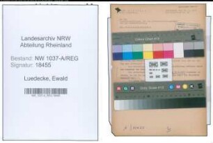 Entnazifizierung Ewald Luedecke , geb. 00.00.0000 (Verw.Inspektor)