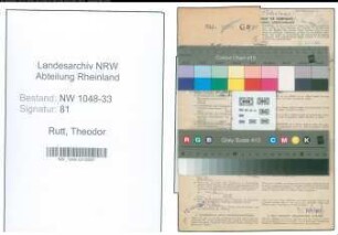 Entnazifizierung Theodor Rutt , geb. 05.05.1911 (Lehrer)