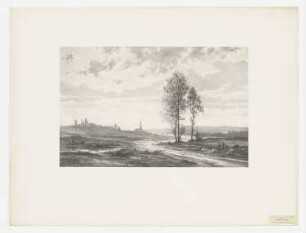 Un chemin de village, Blatt 11 der Folge "Le paysage au fusain"