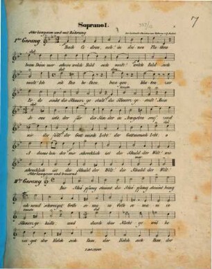 Der leidende Christus am Oelberge : e. Fastenandacht ; für 2 Soprane, Baß u. Orgel ; zum Gebrauche für Landkirchen