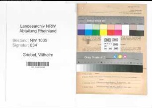 Entnazifizierung Wilhelm Griebel , geb. 29.04.1897 (Steiger)
