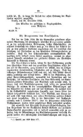 Programme der Realschulen : [II. Gymnasien und Realschulen]
