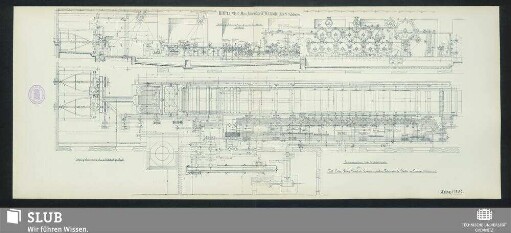 Zchg. 14759. Papiermaschine 2040mm Arbeitsbreite für Titl. Lelea Prima Societate Romana pentru Fabricarea de Hartie in Bacau (Rumänien)