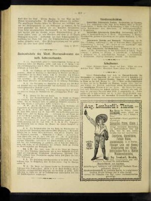 Auskunftsstelle des Westf. Provinzialvereins des kath. Lehrerverbandes