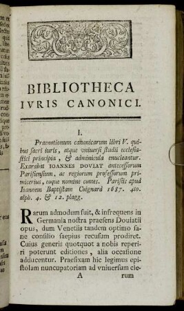 Bibliotheca Iuris Canonici.