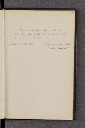 Karl Bertheau. – Hamburg, 22.03.1858