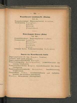 Wasserbauamt Driesen (Netze)