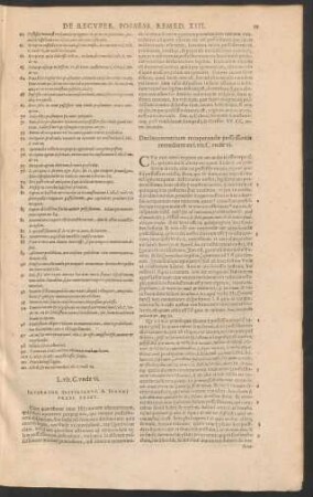 Decimumtertium recuperandae possessionis remedium ex I. ult. C. unde vi.
