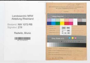 Entnazifizierung Bruno Radwitz , geb. 25.03.1895 (Vertreter)