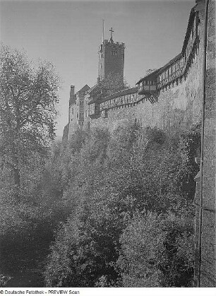 Eisenach. Blick auf die Wartburg