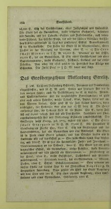 Das Großherzogthum Meklenburg Strelitz