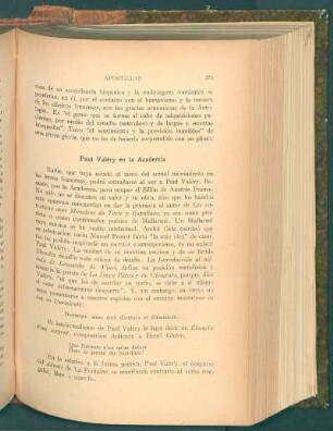 Paul Valéry en la Academia