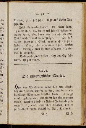 XXVI. Die unvergeßliche Mutter