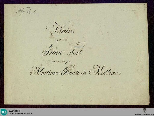 4 Waltzes - Don Mus.Ms. 2514 : pf