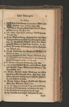 [Catalogus Librorum Selectorum præcipue Theologicorum, Juridicorum ...]