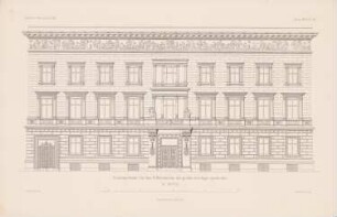 Ministerium der Geistlichen Angelegenheiten, Berlin: Ansicht (aus: Atlas zur Zeitschrift für Bauwesen, hrsg. v. F. Endell, Jg. 35, 1885)