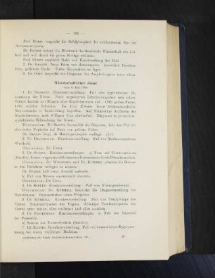 Wissenschaftlicher Abend vom 6. Mai 1899.
