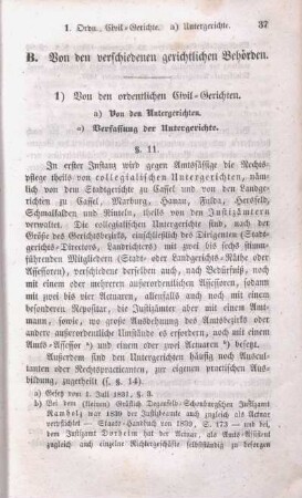 1) Von den ordentlichen Civil-Gerichten.