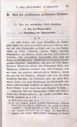 1) Von den ordentlichen Civil-Gerichten.