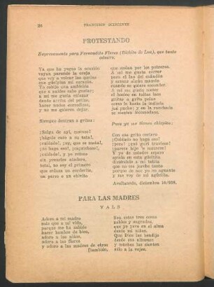 Para las madres : Vals