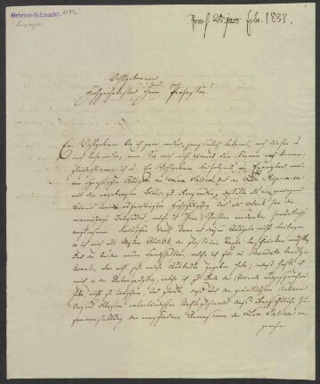 Brief an Jacob Grimm : 18.01.1833