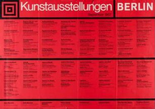 Plakat zu Berliner Kunstausstellungen, 1967