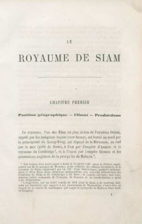 Chapitre premier. Position géographique - Climat - Productions