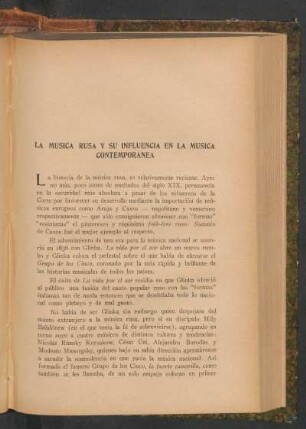 La música rusa y su influencia en la música contenporánea