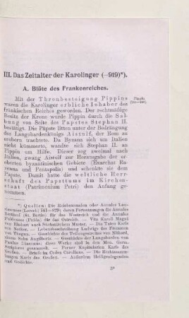 III. Das Zeitalter der Karolinger (-919)