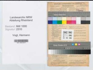 Entnazifizierung Hermann Vogt, geb. 12.05.1901 (Beamter)