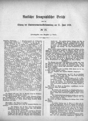 No. 23, 15. Juni 1876