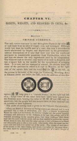 Chapter VI. Moneys, weights, and measures in China, &c.