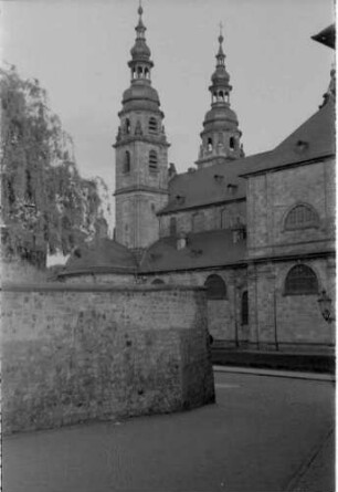 Fulda: Dom vom Bischöflichen Palais aus