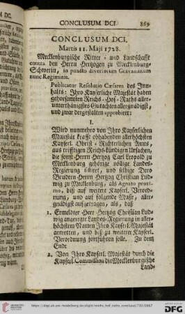 [Abschnitt 7 (Conclusum DCI – Conclusum DCLXIX)]