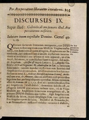 103-110, Discursus IX