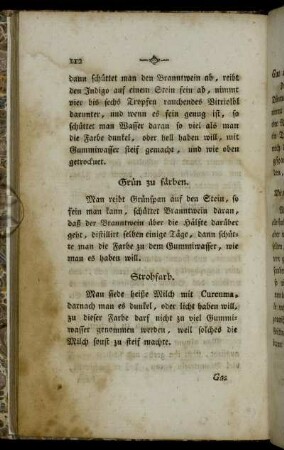 Dünntuch grün, und strohfarb zu färben.
