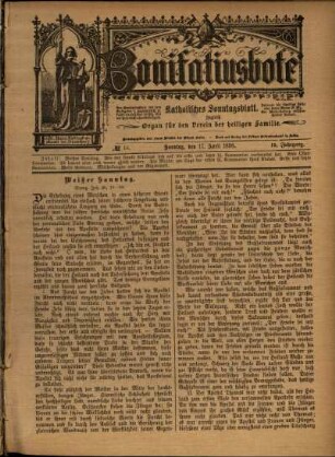 Erste Ausgabe vom Sonntag, den 17. April 1898.