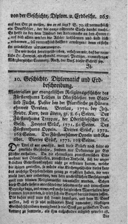 Materialien zur evangelischen Religionsgeschichte des Fürstenthums in Oberschlesien. St.1-4.