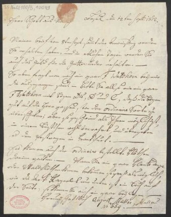 Brief an B. Schott's Söhne : 12.09.1812