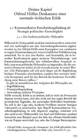 3. 1 Kommunikative Entscheidungsfindung als Strategie politischer Gerechtigkeit