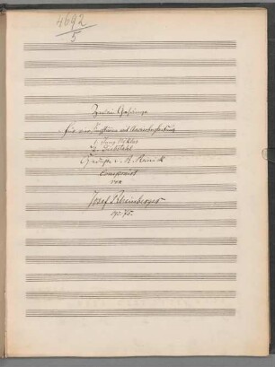 Zwei Gesänge, op. 75 - BSB Mus.ms. 4692#Beibd.5 : Nr.1 Jung Niklas, Nr.2 Diebstahl