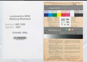 Entnazifizierung Willy Schmidt, geb. 18.11.1908 (Kaufm.Angest.)
