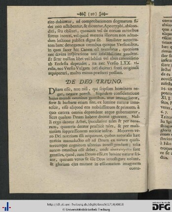 De Deo Triuno.