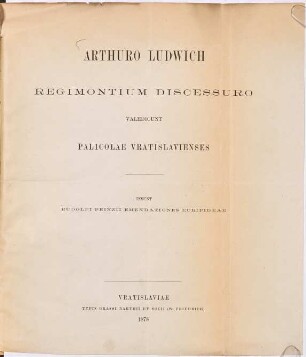 Rudolfi Prinzii emendationes Euripideae : (Festschrift für Arthur Ludwich)