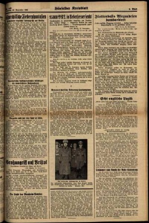 Zweite Ausgabe vom Mittwoch, den 27. November 1940.