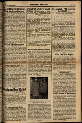 Zweite Ausgabe vom Mittwoch, den 27. November 1940.