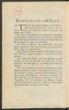 Conditions of Sale