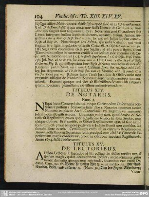 Titulus XV. De Lectoribus
