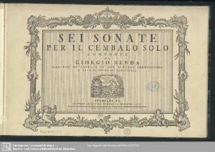 Sei Sonate per il Cembalo solo