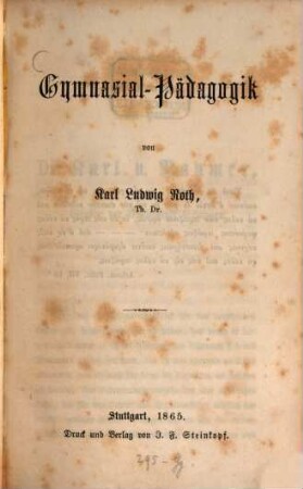 Gymnasial-Pädagogik